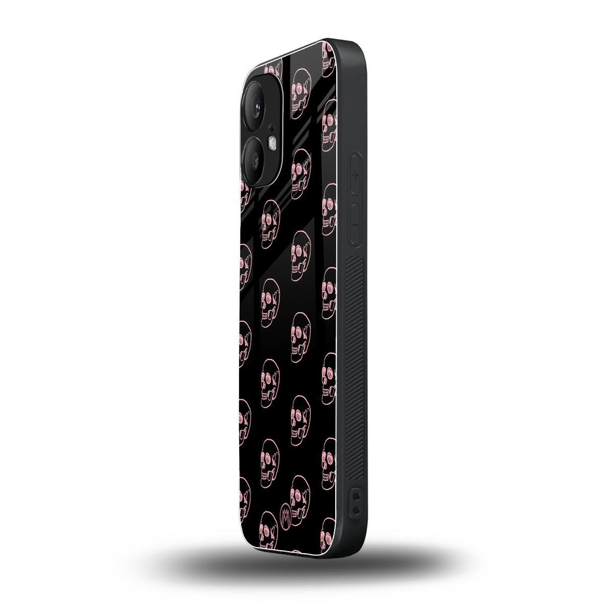 pink skull pattern back phone cover | glass case for nothing phone 2