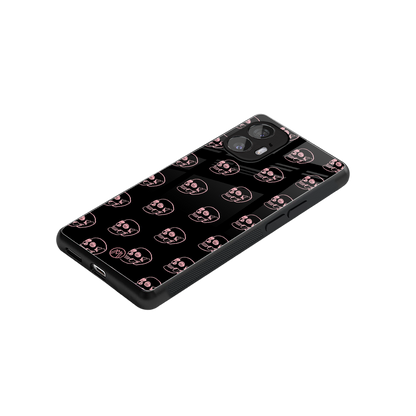 pink skull pattern back phone cover | glass case for nothing phone 2