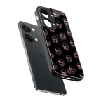 pink skull pattern back phone cover | glass case for oneplus nord 3