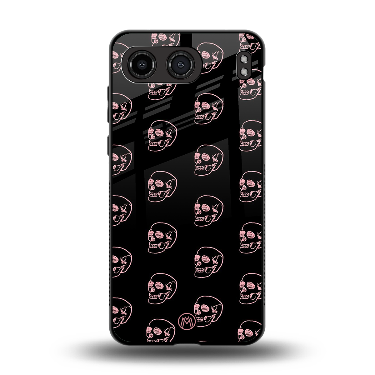 pink skull pattern back phone cover | glass case for oneplus nord 4