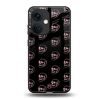 pink skull pattern back phone cover | glass case for oneplus nord ce 3