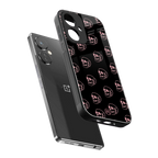 pink skull pattern back phone cover | glass case for oneplus nord ce 3