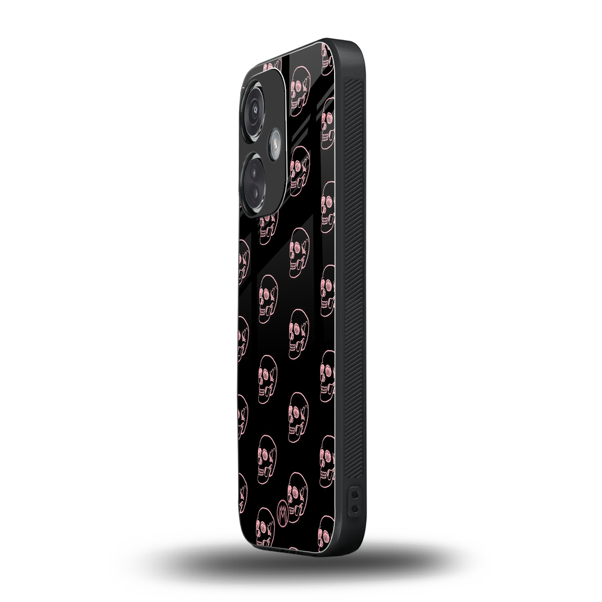 pink skull pattern back phone cover | glass case for oneplus nord ce 3