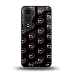 pink skull pattern back phone cover | glass case for oneplus nord ce 4