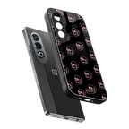 pink skull pattern back phone cover | glass case for oneplus nord ce 4