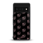 pink skull pattern back phone cover | glass case for google pixel 6 pro