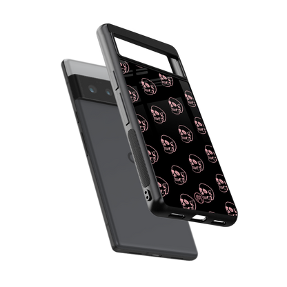 pink skull pattern back phone cover | glass case for google pixel 6 pro