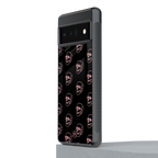 pink skull pattern back phone cover | glass case for google pixel 6 pro