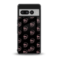 pink skull pattern back phone cover | glass case for google pixel 7 pro