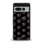 pink skull pattern back phone cover | glass case for google pixel 7 pro