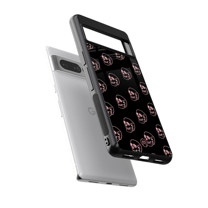 pink skull pattern back phone cover | glass case for google pixel 7 pro