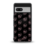 pink skull pattern back phone cover | glass case for Google Pixel 7