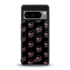 pink skull pattern back phone cover | glass case for google pixel 8 pro