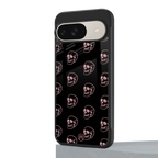pink skull pattern back phone cover | glass case for google pixel 9
