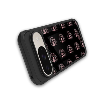 pink skull pattern back phone cover | glass case for google pixel 9