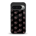pink skull pattern back phone cover | glass case for google pixel 9 pro