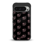 pink skull pattern back phone cover | glass case for google pixel 9 pro
