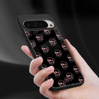 pink skull pattern back phone cover | glass case for google pixel 9 pro