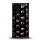 pink skull pattern back phone cover | glass case for samsung galaxy s23 ultra