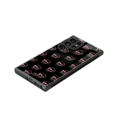 pink skull pattern back phone cover | glass case for samsung galaxy s23 ultra