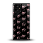 pink skull pattern back phone cover | glass case for samsung galaxy s25 ultra