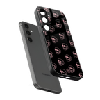 pink skull pattern back phone cover | glass case for samsung galaxy s25 plus