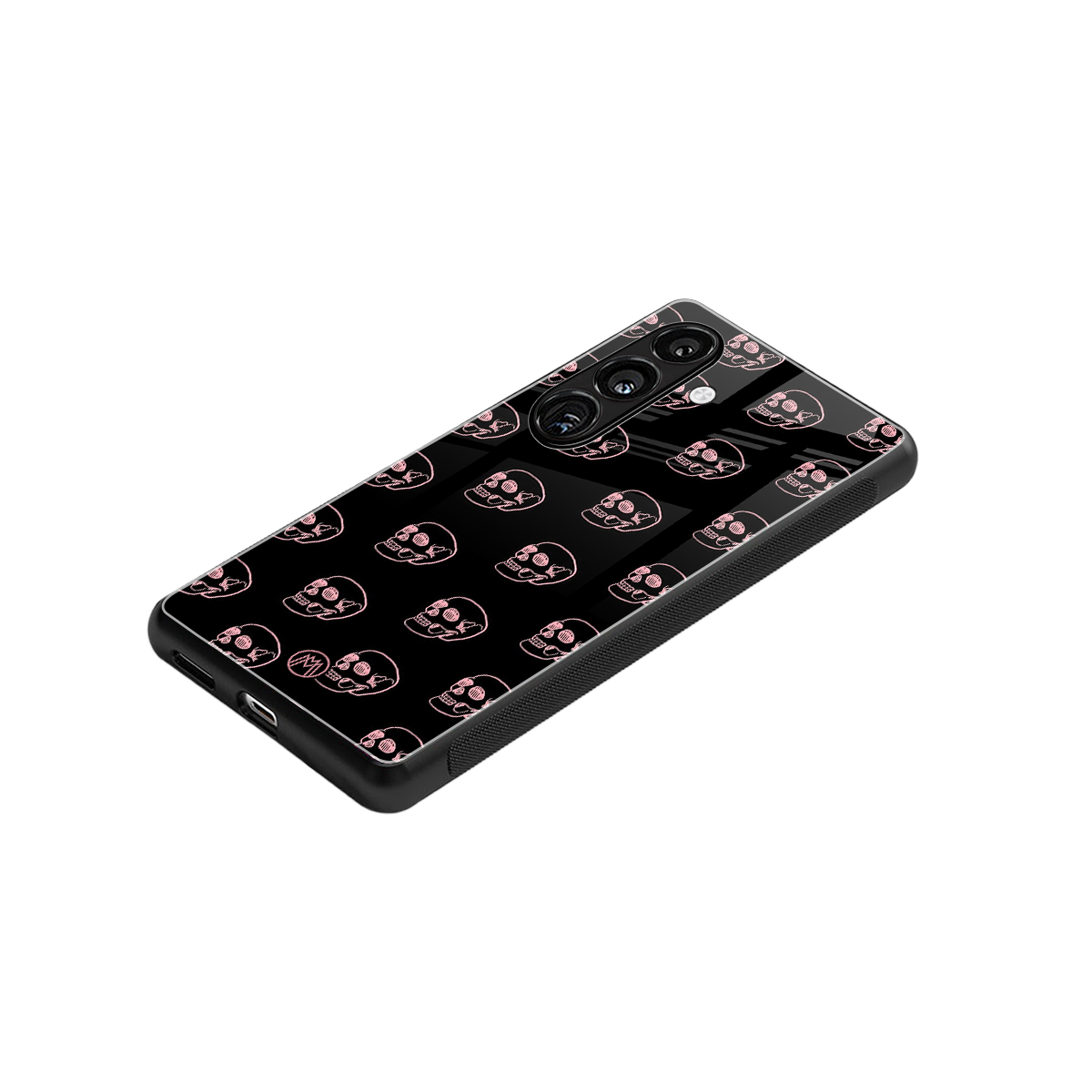 pink skull pattern back phone cover | glass case for samsung galaxy s23 plus