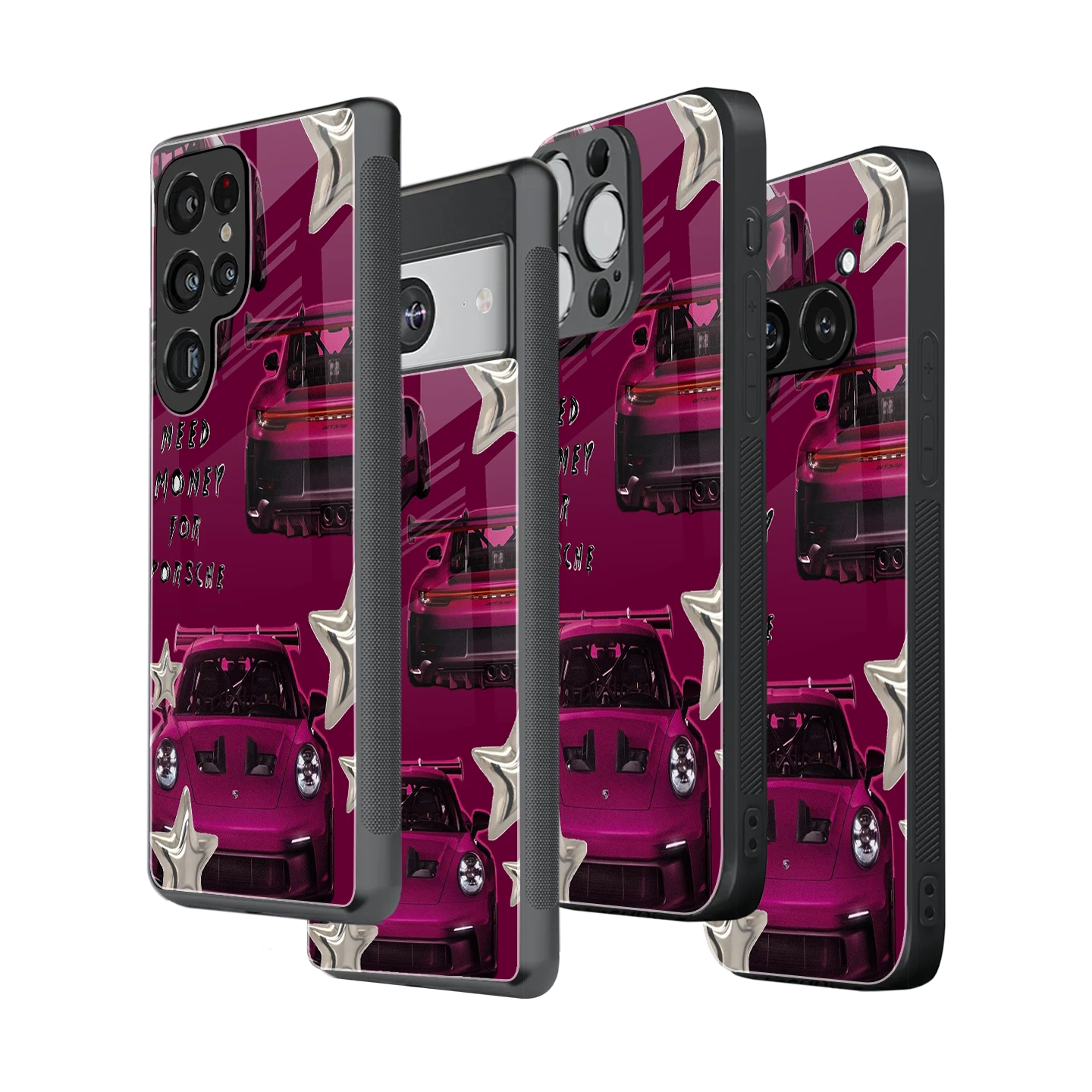 Stylish Glass Back Case for All Smartphones iPhone, Samsung, OnePlus, Pixel, Redmi, Oppo, Vivo, Motorola