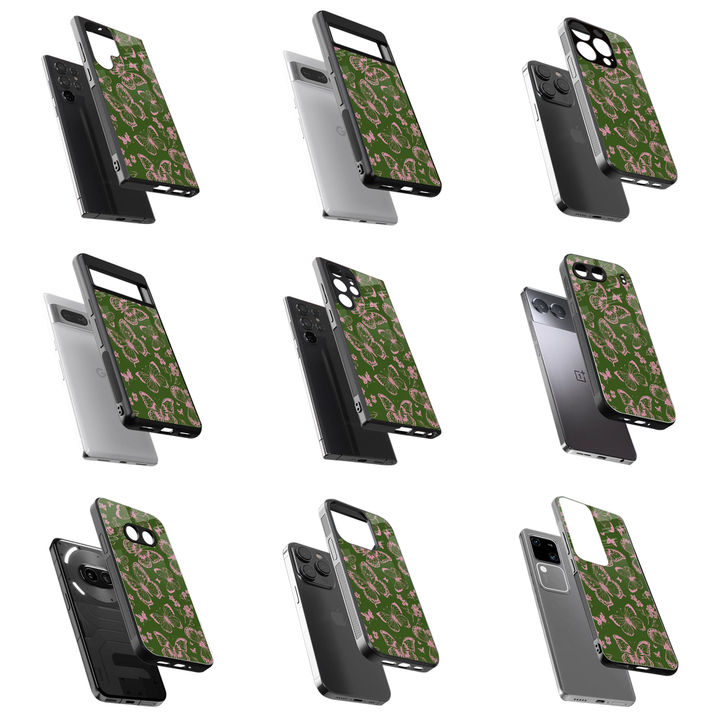 Durable Glass Back Mobile Case for iPhone, Samsung, OnePlus, Google Pixel, Redmi, Vivo, Oppo