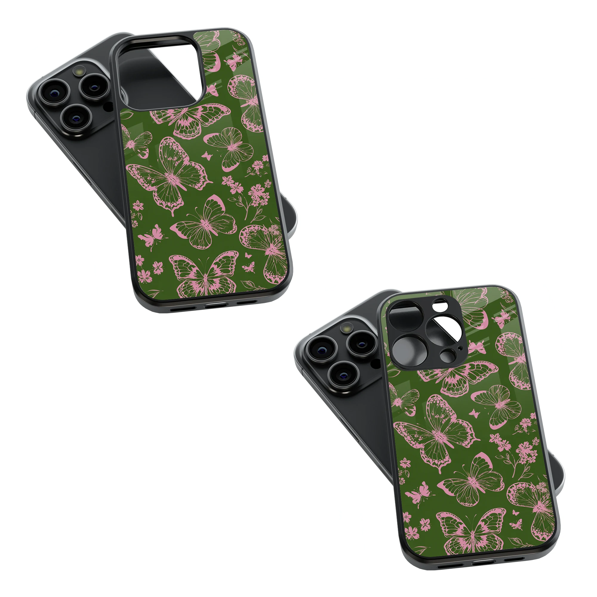 Trendy Glass Back Mobile Case for iPhone, Samsung, Redmi, OnePlus, Google Pixel, Motorola