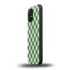 pink & green check pattern back phone cover | glass case for nothing phone 1