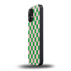 pink & green check pattern back phone cover | glass case for nothing phone 2