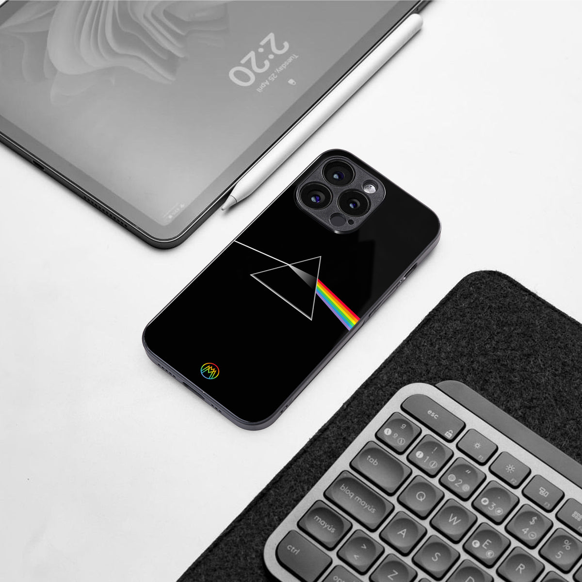 pink floyd back phone cover | glass case for iphone 16 pro