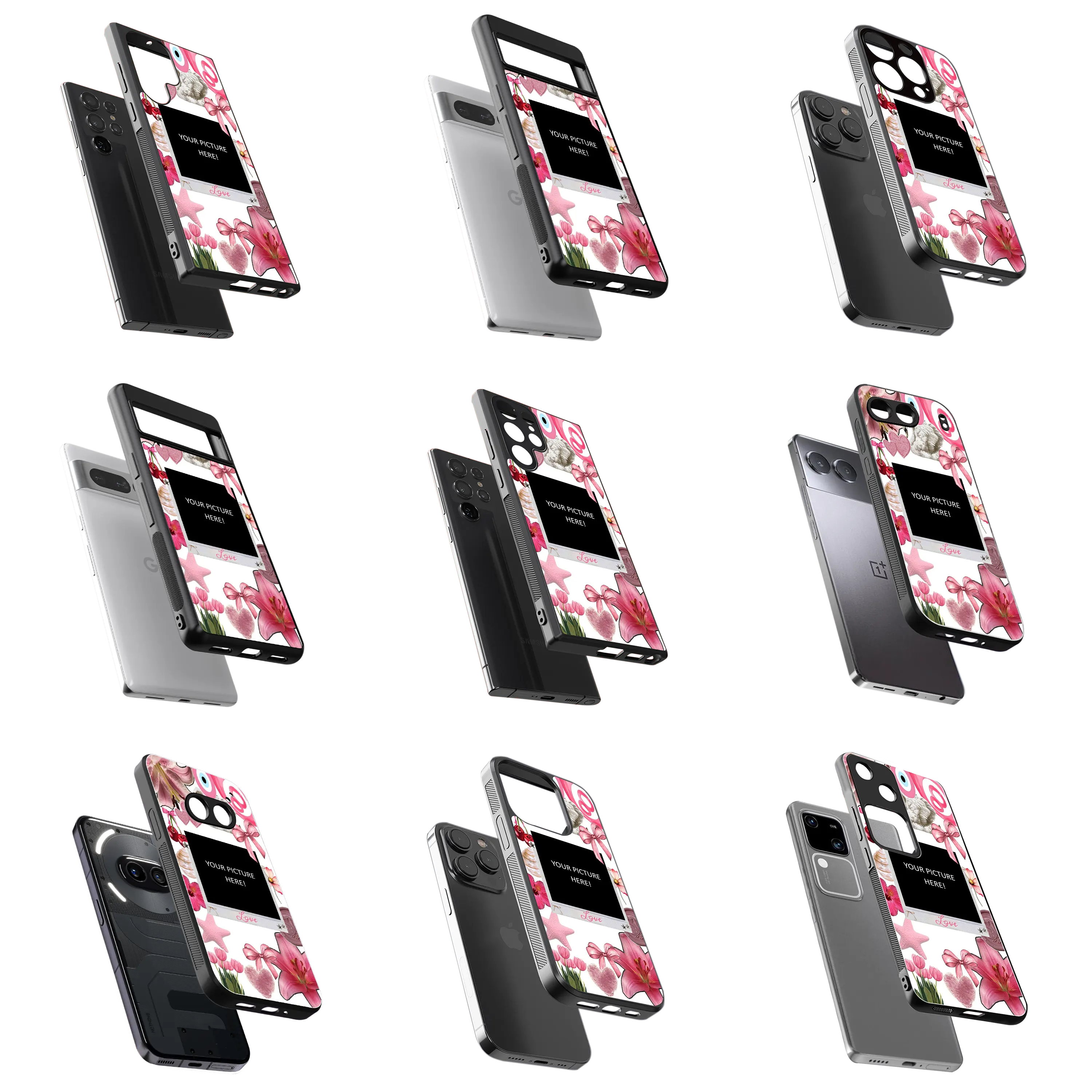 Polaroid Personalised Glass Phone Case