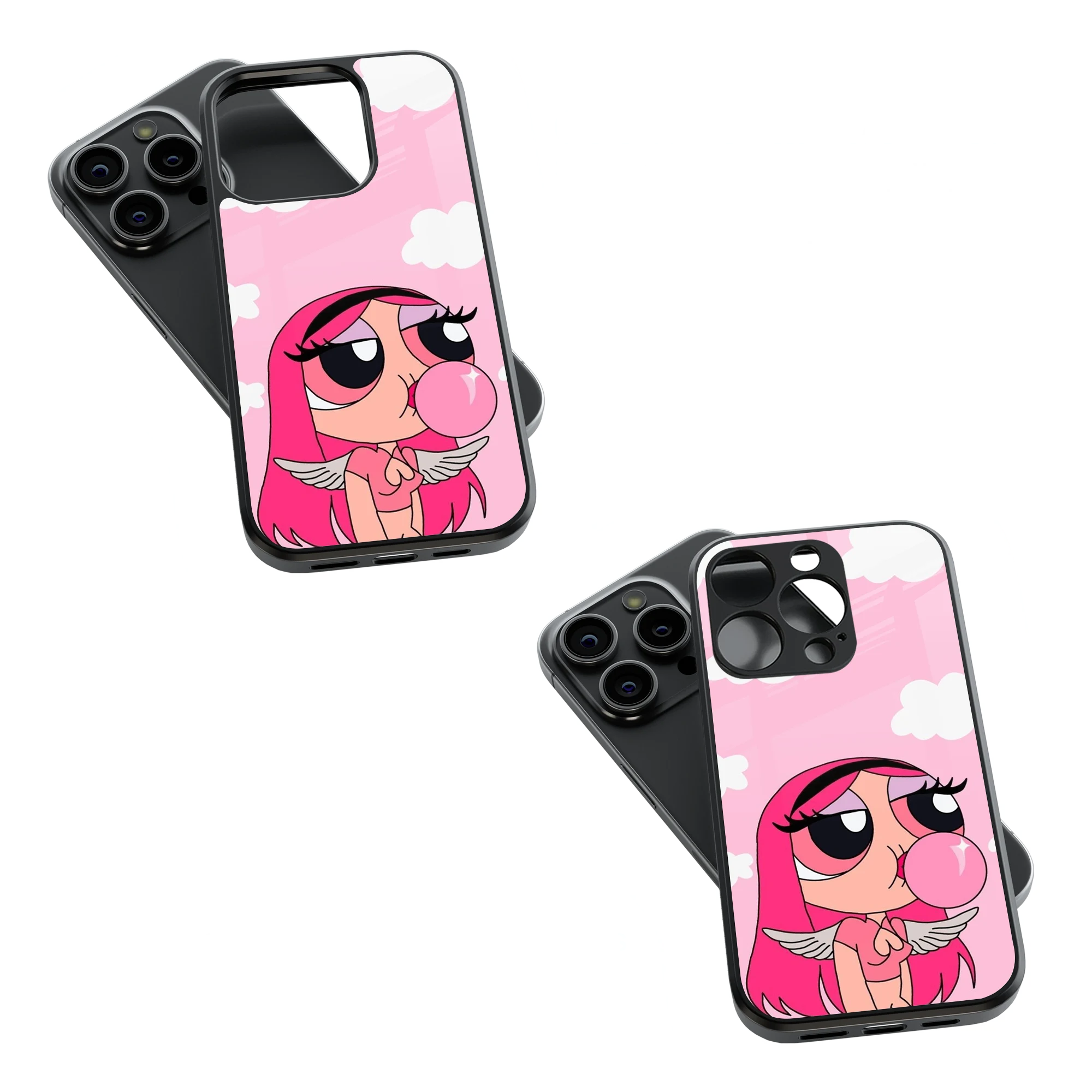 Trendy Glass Back Mobile Case for iPhone, Samsung, Redmi, OnePlus, Google Pixel, Motorola