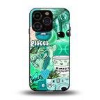 pisces aesthetic collage back phone cover | glass case for iphone 13 pro