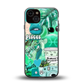 pisces aesthetic collage back phone cover | glass case for iphone 13