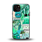 pisces aesthetic collage back phone cover | glass case for iphone 13