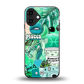 pisces aesthetic collage back phone cover | glass case for iphone 16 plus