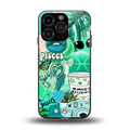 pisces aesthetic collage back phone cover | glass case for iphone 16 pro