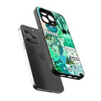 pisces aesthetic collage back phone cover | glass case for iphone 16 pro