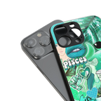 pisces aesthetic collage back phone cover | glass case for iphone 15