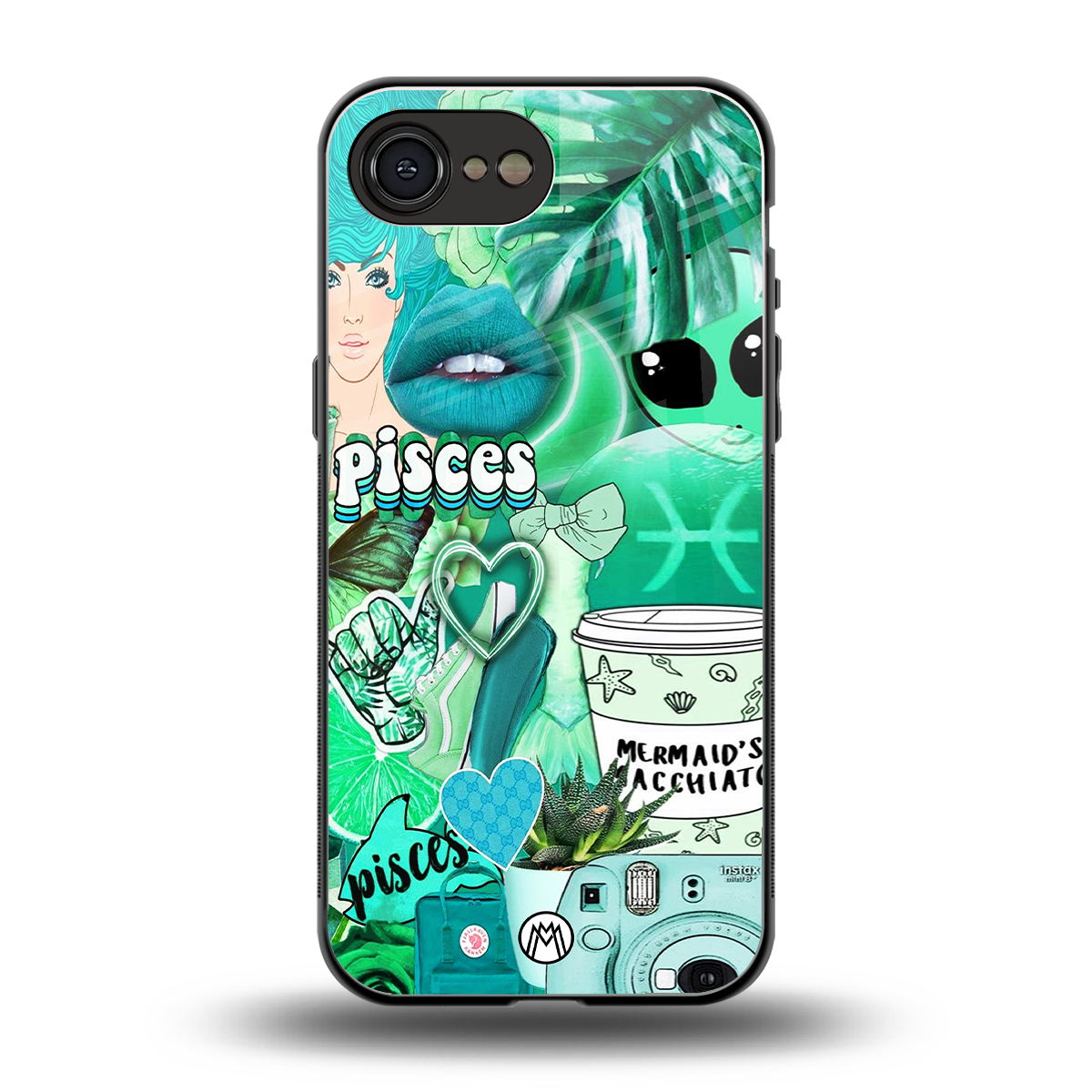 pisces aesthetic collage back phone cover | glass case for iphone 16e