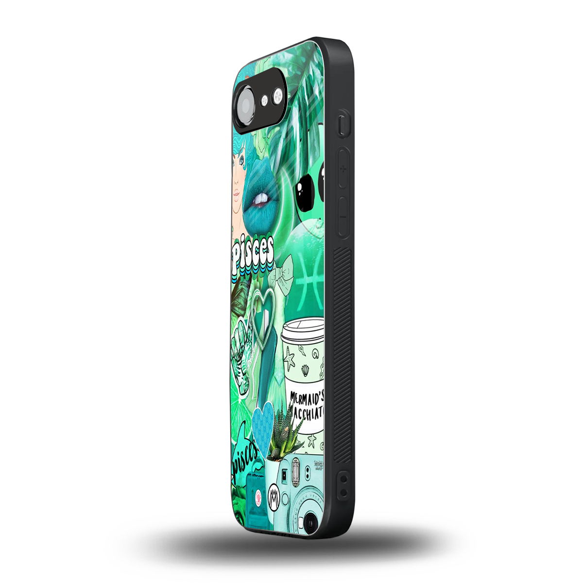 pisces aesthetic collage back phone cover | glass case for iphone 16e