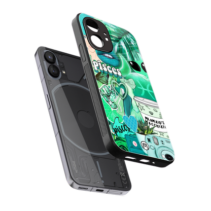 pisces aesthetic collage back phone cover | glass case for nothing phone 1