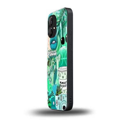 pisces aesthetic collage back phone cover | glass case for nothing phone 1