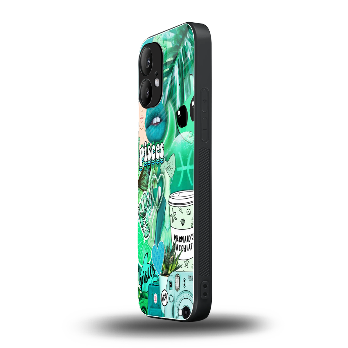 pisces aesthetic collage back phone cover | glass case for nothing phone 2
