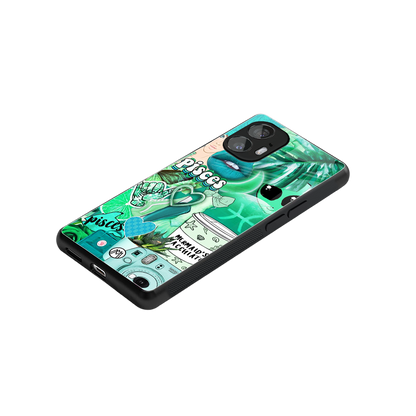 pisces aesthetic collage back phone cover | glass case for nothing phone 2