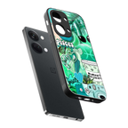 pisces aesthetic collage back phone cover | glass case for oneplus nord 3