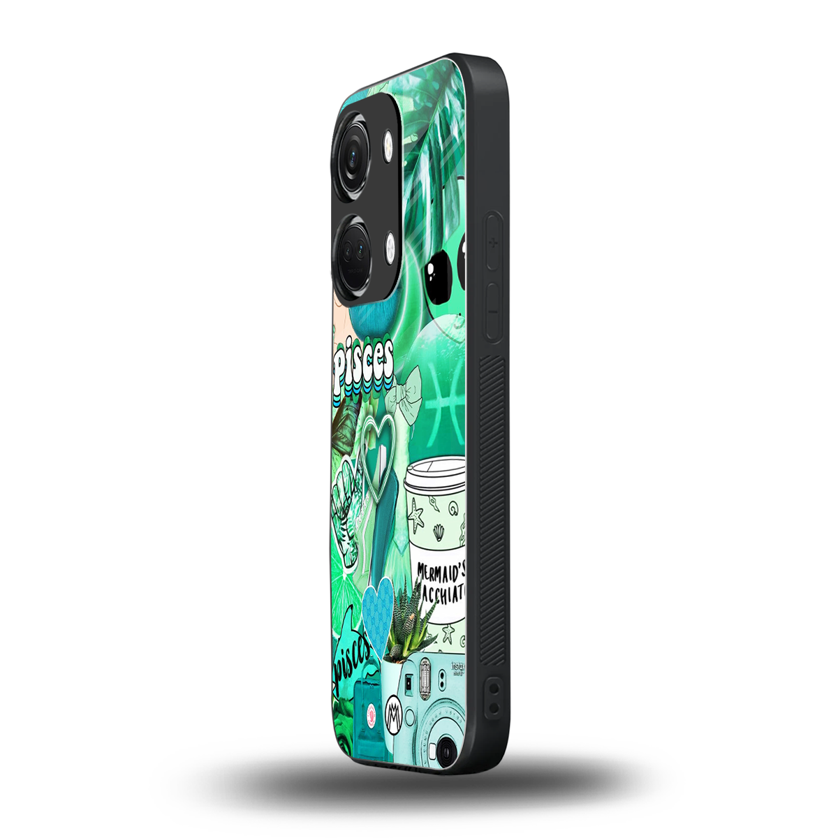 pisces aesthetic collage back phone cover | glass case for oneplus nord 3